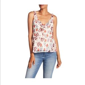 NWT Lucky Brand 🍀 Cascade Ruffle Floral Tank Top